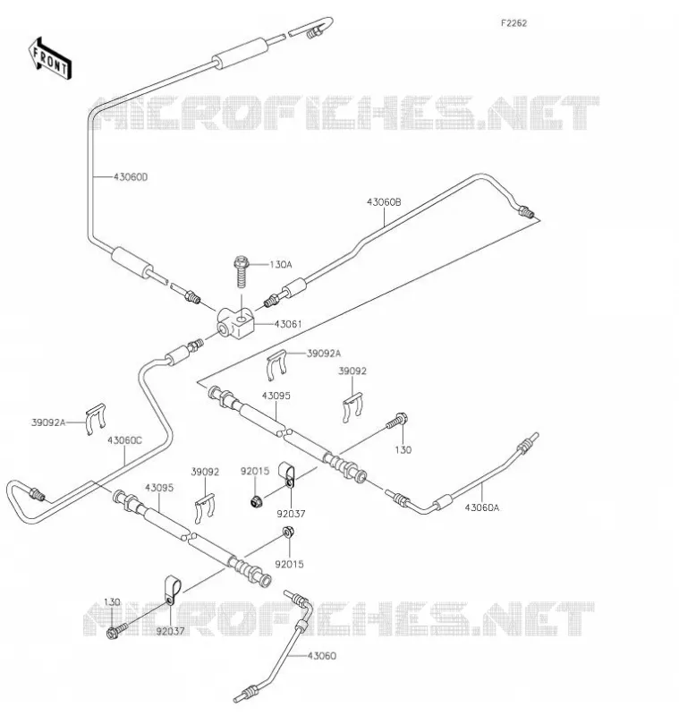 DURITE DE FREIN Kawasaki SSV 620 2021 MULE 4010 TRANS 4X4  KAF620SMFNN