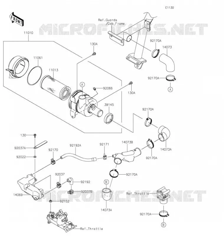 FILTRE A AIR Kawasaki SSV 620 2021 MULE 4010 TRANS 4X4  KAF620SMFNN