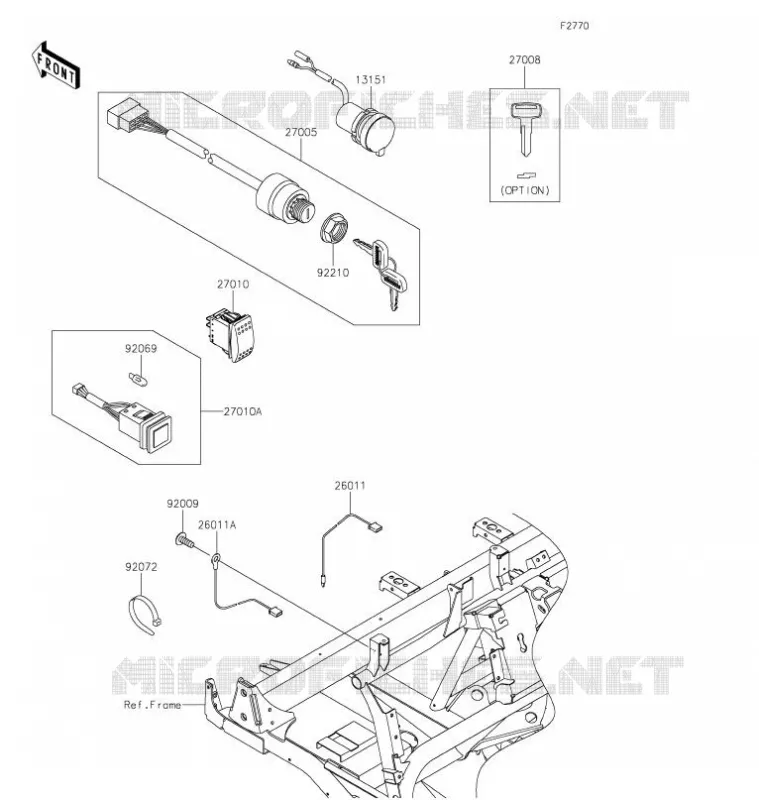 CONTACTEUR Kawasaki SSV 620 2021 MULE 4010 4X4  KAF620ZMFNN