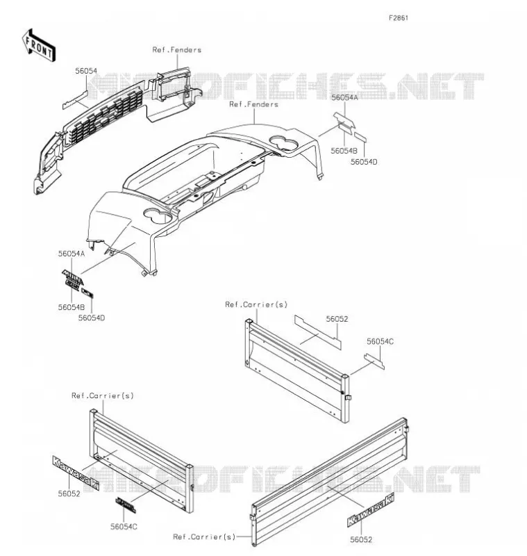 AUTOCOLLANT Kawasaki SSV 620 2021 MULE 4010 TRANS 4X4  KAF622AMFNN