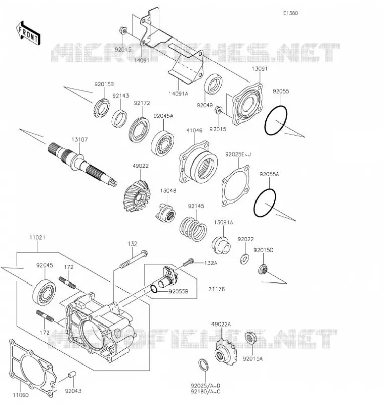 CARDAN Kawasaki SSV 620 2021 MULE 4010 TRANS 4X4  KAF622AMFNN