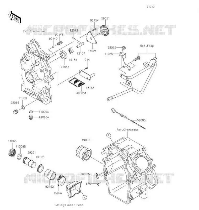 POMPE A HUILE/FILTRE &Agrave; HUILE Kawasaki SSV 620 2021 MULE 4010 TRANS 4X4  KAF622AMFNN
