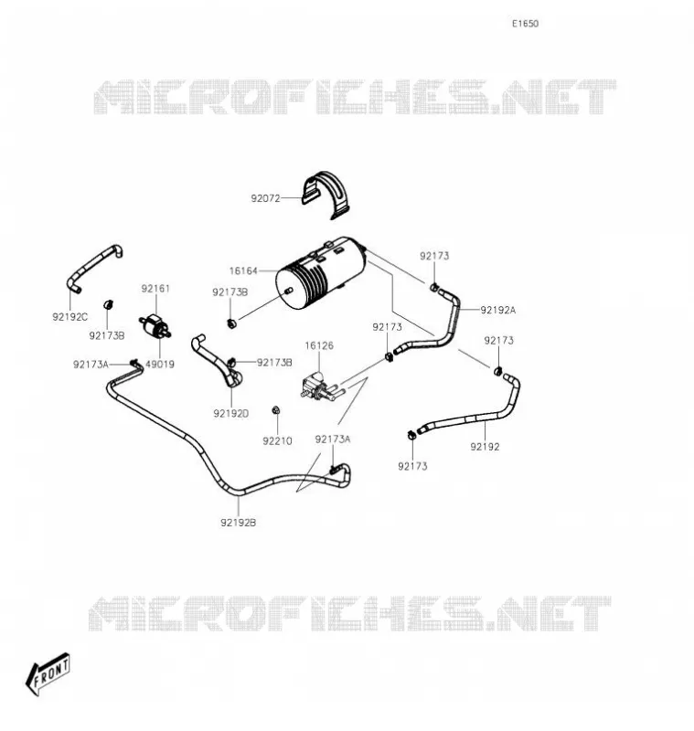 SYSTEME D'EVAPORATION CARBURANT(CA) Kawasaki SSV 700 2021 MULE PRO-MX  KAF700BMFNL