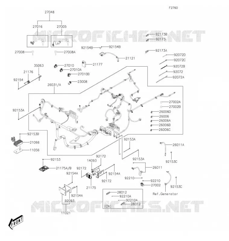 CHASSIS EQUIPMENT ELECTRIQUE Kawasaki SSV 700 2021 MULE PRO-MX  KAF700CMFNN