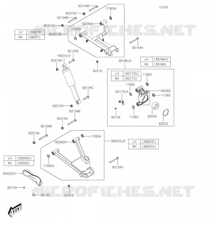 SUSPENSION ARRI&Egrave;RE Kawasaki SSV 700 2021 MULE PRO-MX  KAF700CMFNN