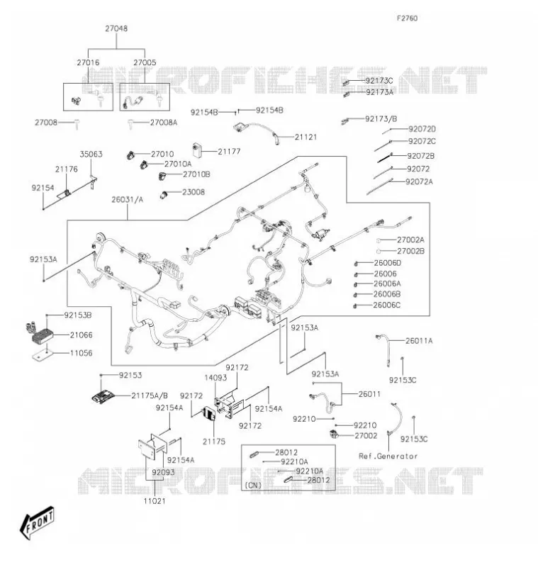 CHASSIS EQUIPMENT ELECTRIQUE Kawasaki SSV 700 2021 MULE PRO-MX  KAF700DMFNN
