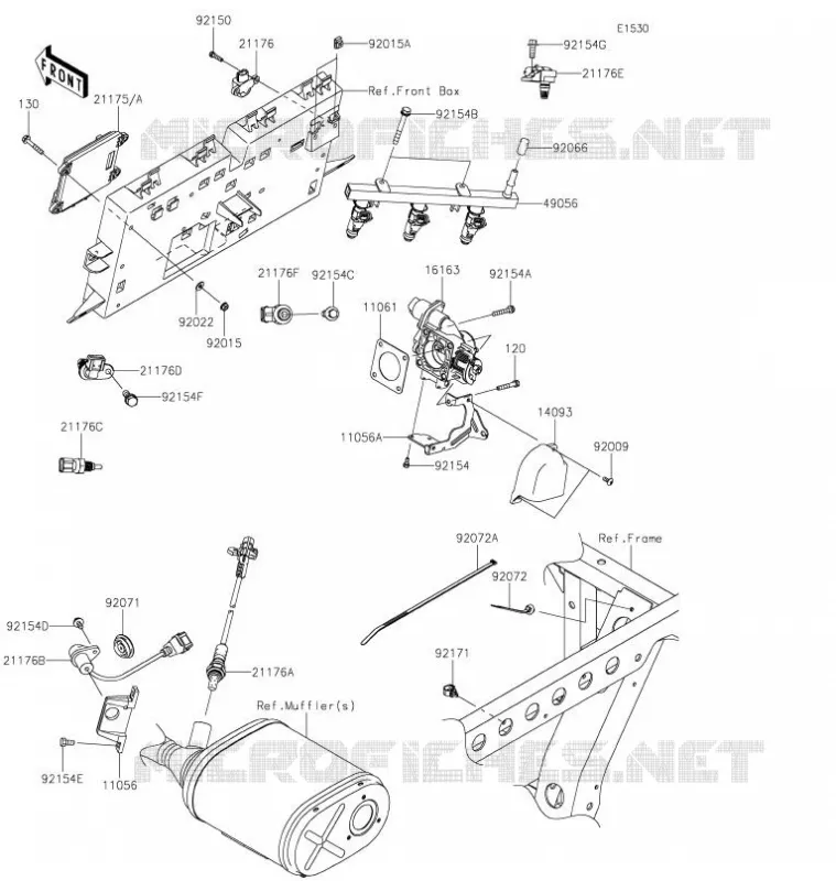 INJECTION CARBURANT Kawasaki SSV 820 2021 MULE PRO-FXT  KAF820AMFNN