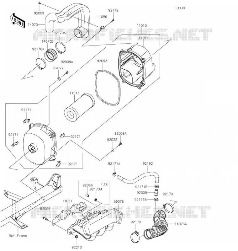FILTRE A AIR Kawasaki SSV 820 2021 MULE PRO-FXT  KAF820BMFNN