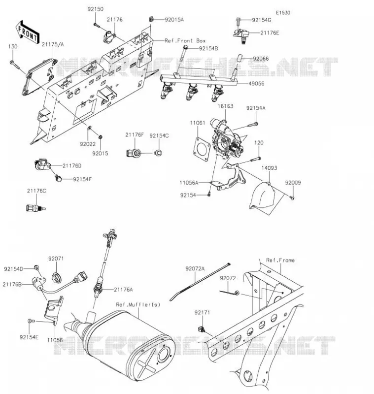 INJECTION CARBURANT Kawasaki SSV 820 2021 MULE PRO-FXT  KAF820BMFNN
