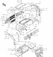GARDE BOUE AVANT pour Kawasaki MULE PRO-FXT 2021