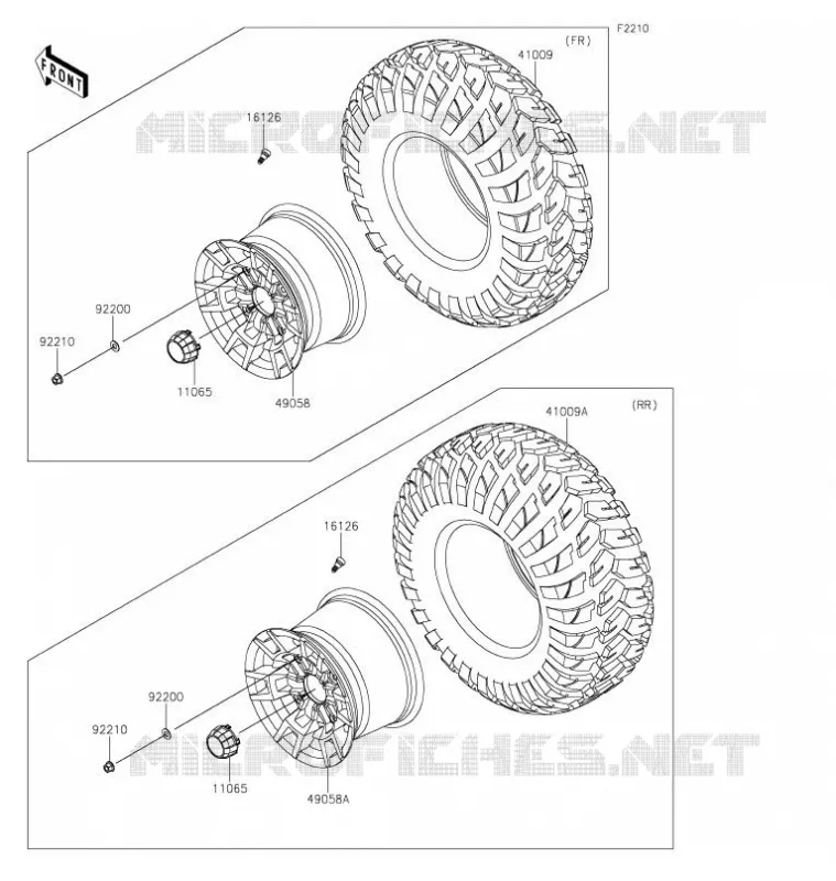 ROUE/PNEUS Kawasaki SSV 820 2021 MULE PRO-FXT  KAF820CMFNN