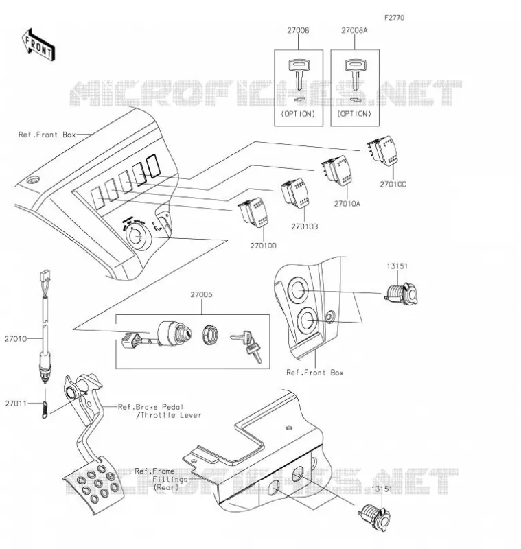 CONTACTEUR Kawasaki SSV 820 2021 MULE PRO-FXT  KAF820CMFNN