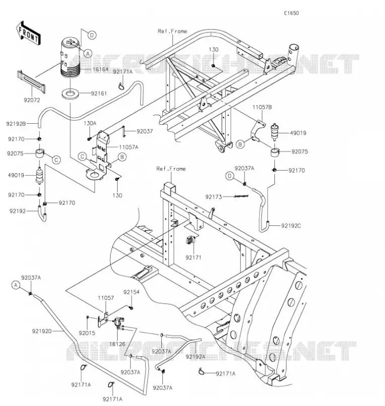 SYSTEME D'EVAPORATION CARBURANT(CA) Kawasaki SSV 820 2021 MULE PRO-FX  KAF820FMFNN