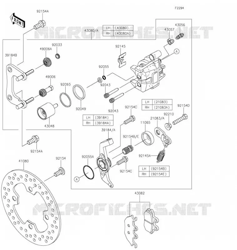 FREIN ARRIERE Kawasaki SSV 820 2021 MULE PRO-FX  KAF820GMFNN