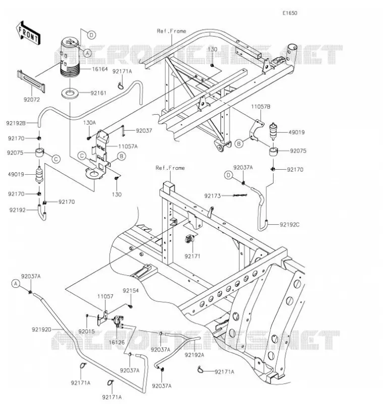SYSTEME D'EVAPORATION CARBURANT(CA) Kawasaki SSV 820 2021 MULE PRO-FX  KAF820GMFNN