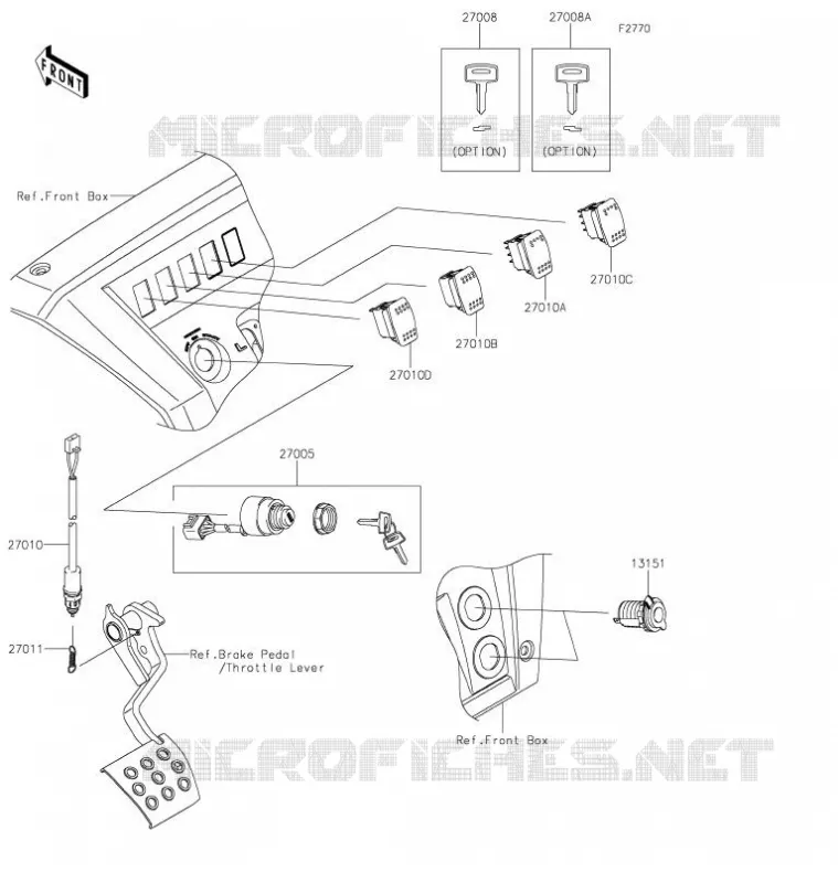 CONTACTEUR Kawasaki SSV 820 2021 MULE PRO-FXR  KAF820KMFNN