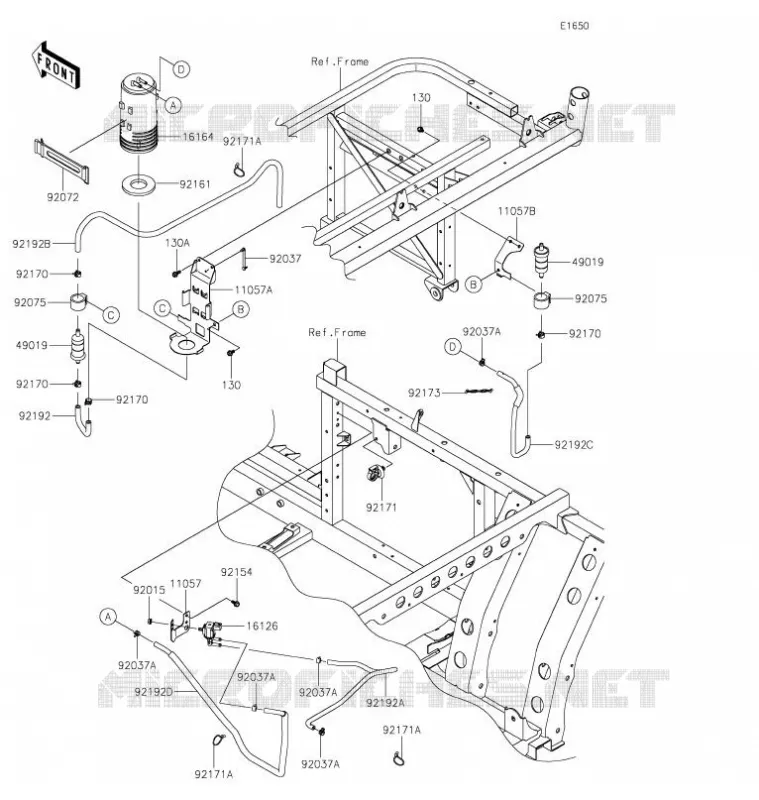 SYSTEME D'EVAPORATION CARBURANT(CA) Kawasaki SSV 820 2021 MULE PRO-FXR  KAF820KMFNN