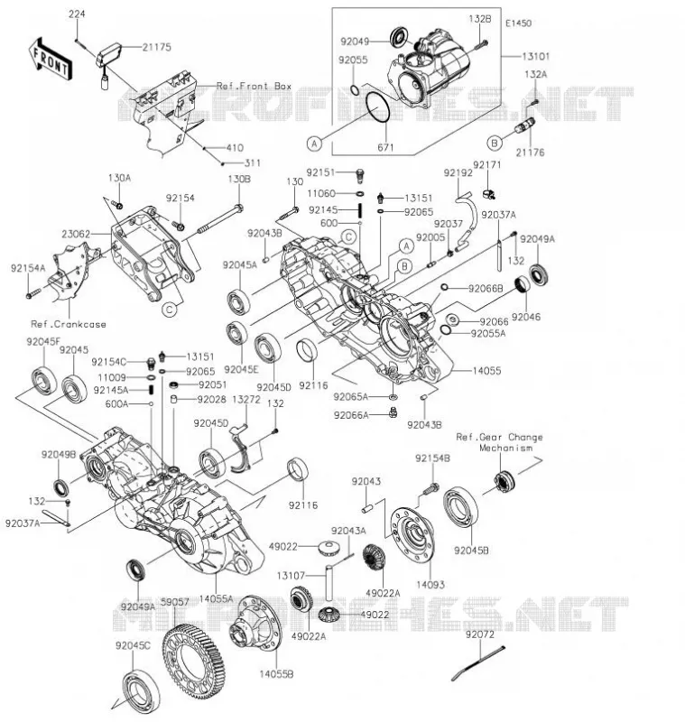 PONT Kawasaki SSV 820 2021 MULE PRO-FXR  KAF820KMFNN