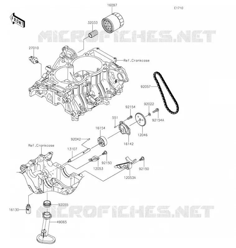 POMPE A HUILE/FILTRE &Agrave; HUILE Kawasaki SSV 1000 2021 TERYX KRX 1000  KRF1000AMFNN