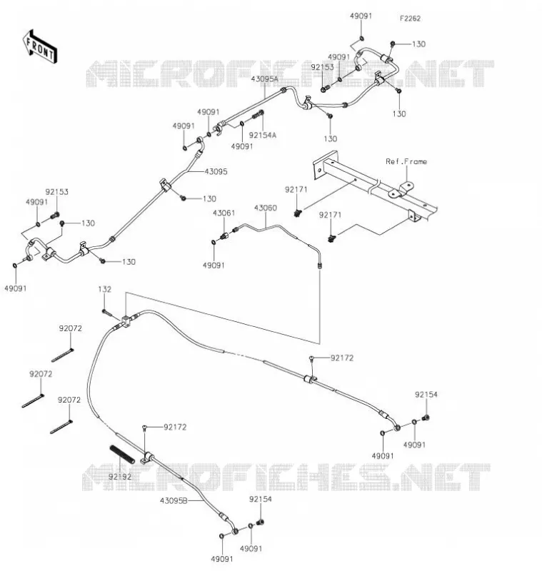 DURITE DE FREIN Kawasaki SSV 1000 2021 TERYX KRX 1000  KRF1000AMFNN