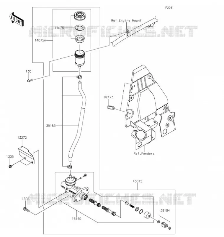 MAiTRE CYLINDRE Kawasaki SSV 1000 2021 TERYX KRX 1000  KRF1000AMFNN