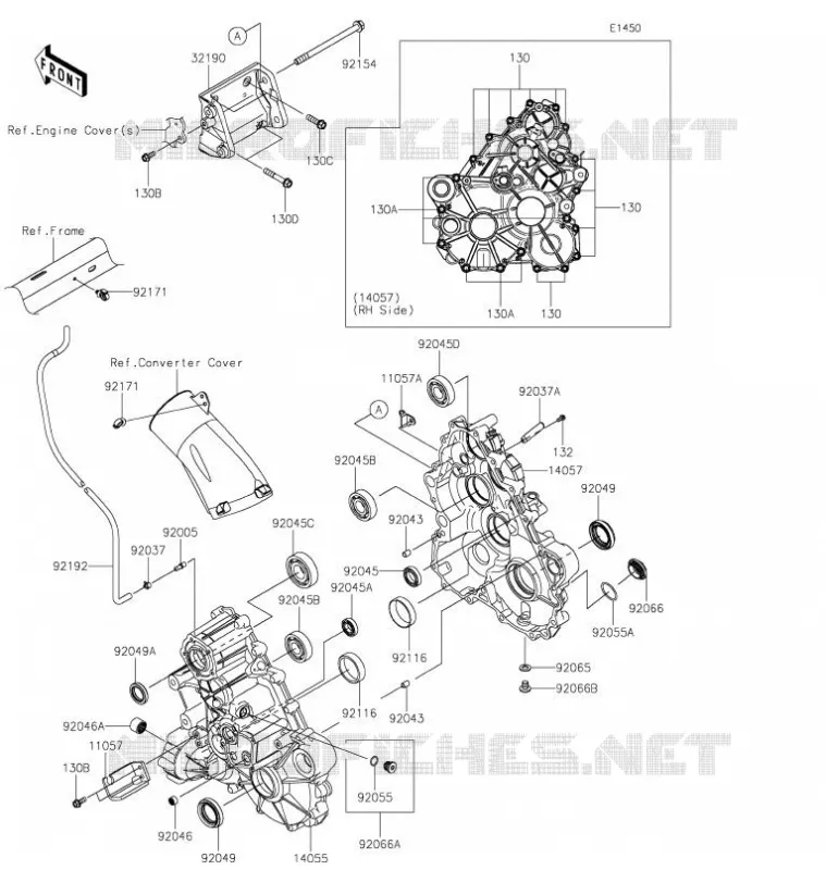 PONT Kawasaki SSV 1000 2021 TERYX KRX 1000  KRF1000AMFNN