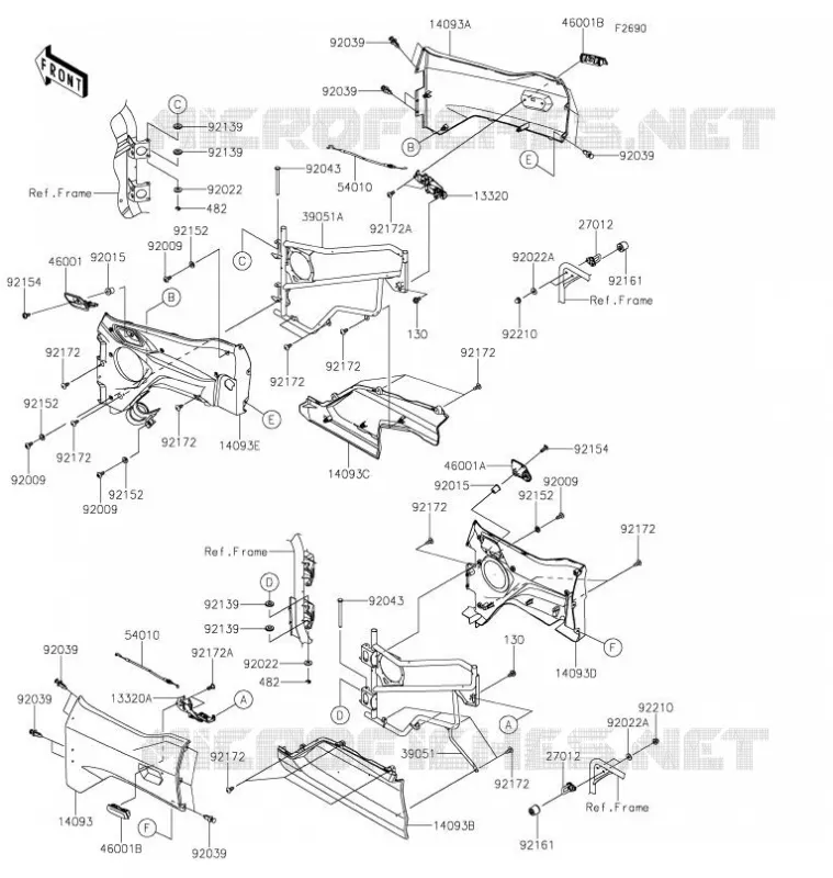 PORTE Kawasaki SSV 1000 2021 TERYX KRX 1000  KRF1000AMFNN