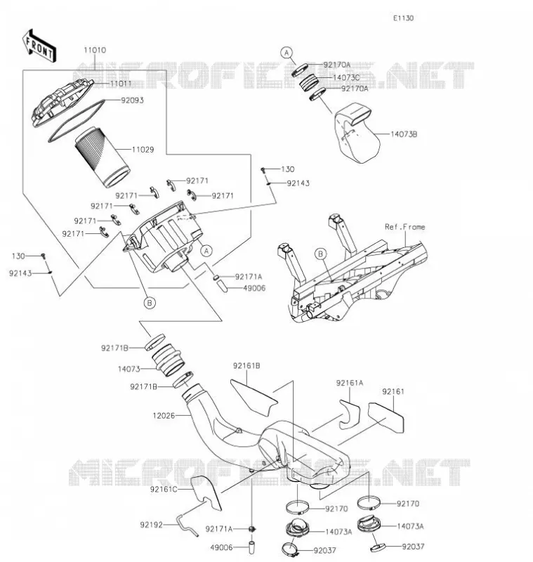 FILTRE A AIR Kawasaki SSV 800 2021 TERYX  KRF800FMFNN