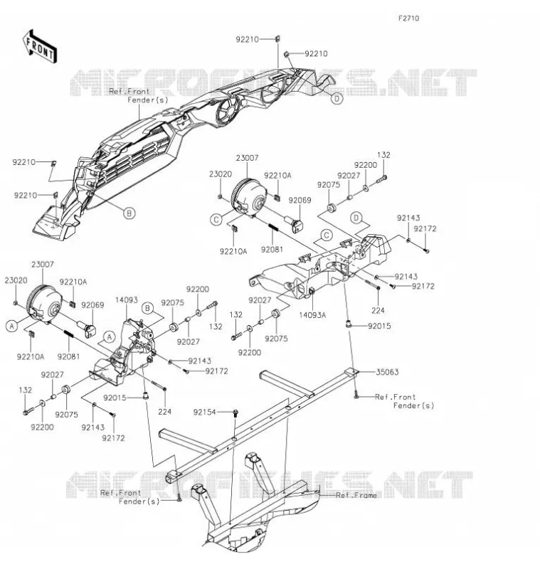 OPTIQUE(S) Kawasaki SSV 800 2021 TERYX  KRF800FMFNN