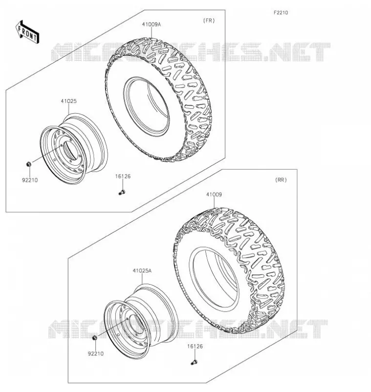 ROUE/PNEUS Kawasaki SSV 800 2021 TERYX  KRF800FMFNN
