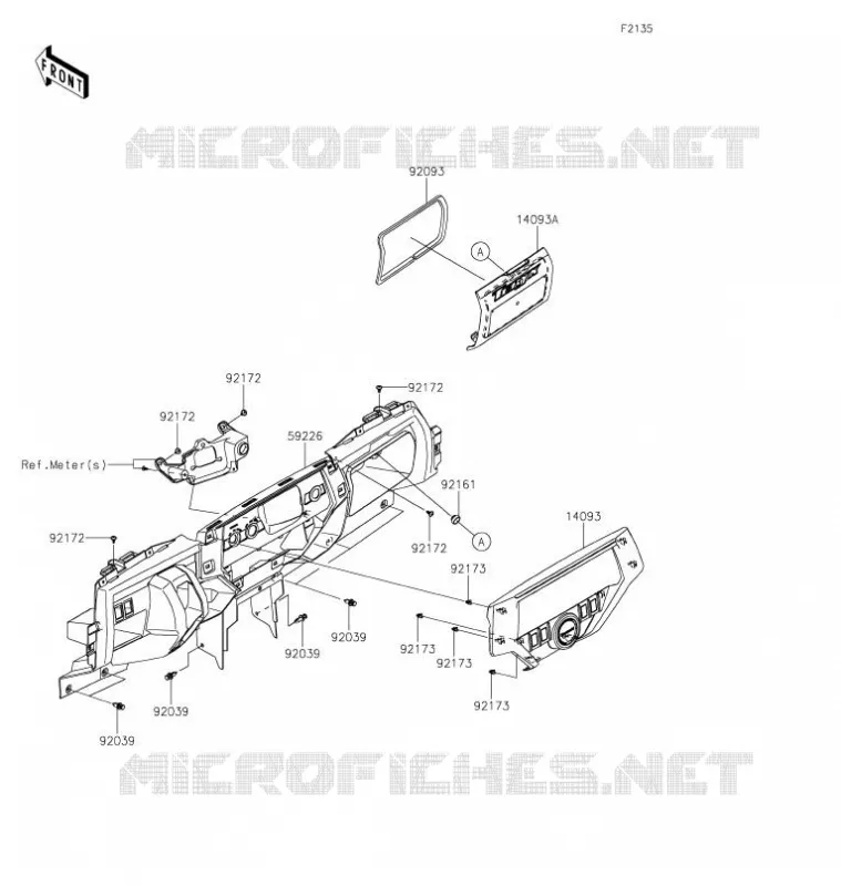 BOITE AVANT Kawasaki SSV 800 2021 TERYX  KRF800GMFNN