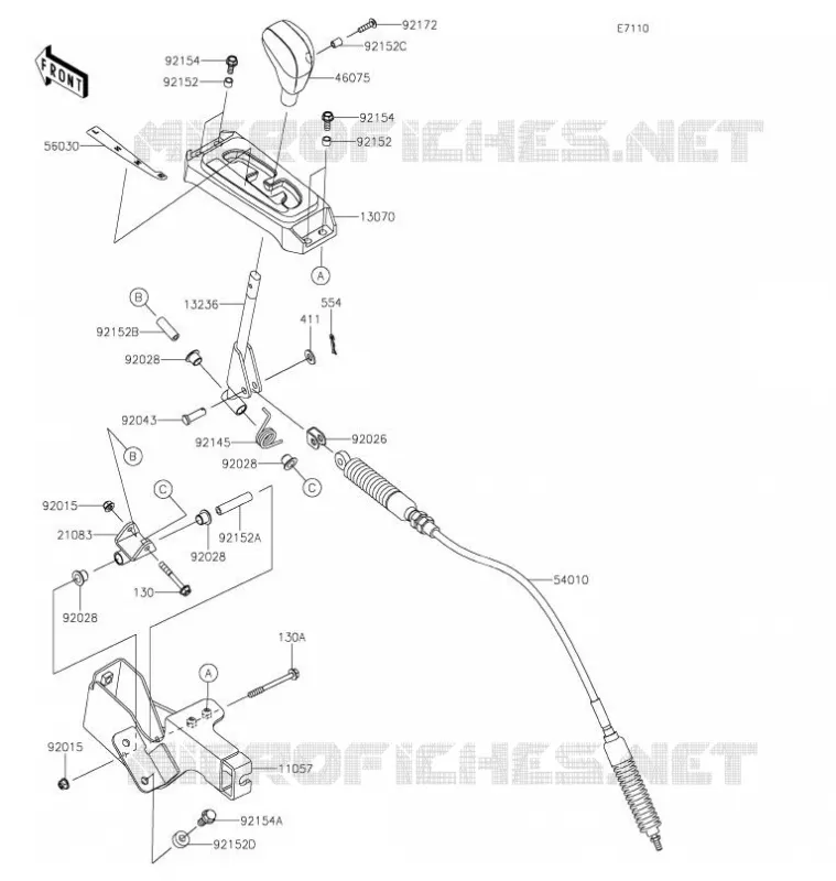 CONTROLE Kawasaki SSV 800 2021 TERYX  KRF800GMFNN