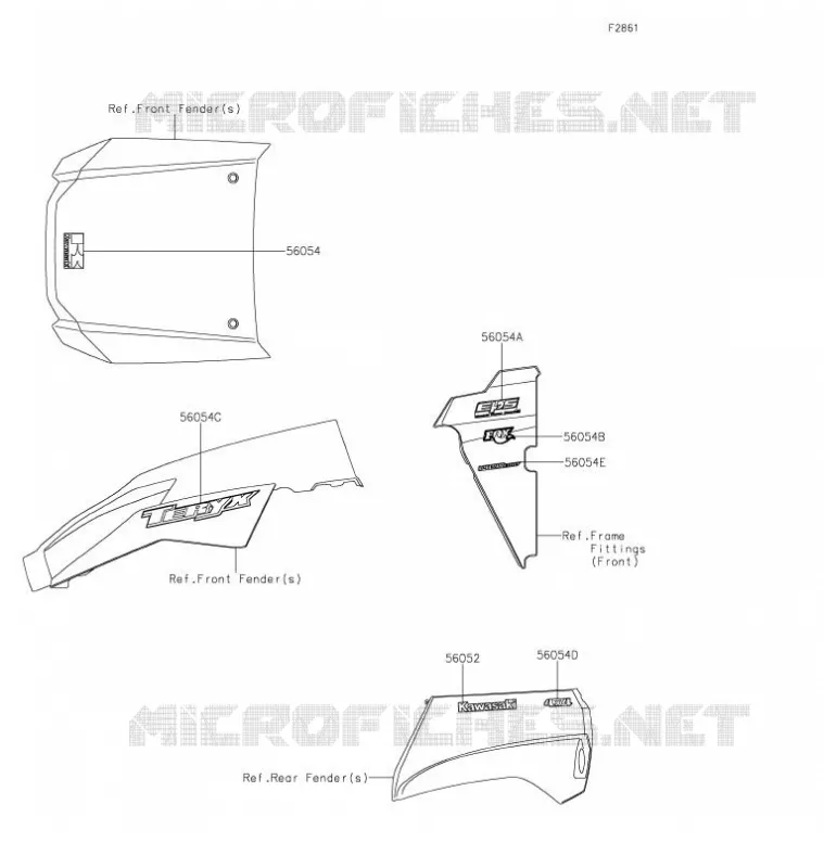 AUTOCOLLANT Kawasaki SSV 800 2021 TERYX  KRF800HMFNN