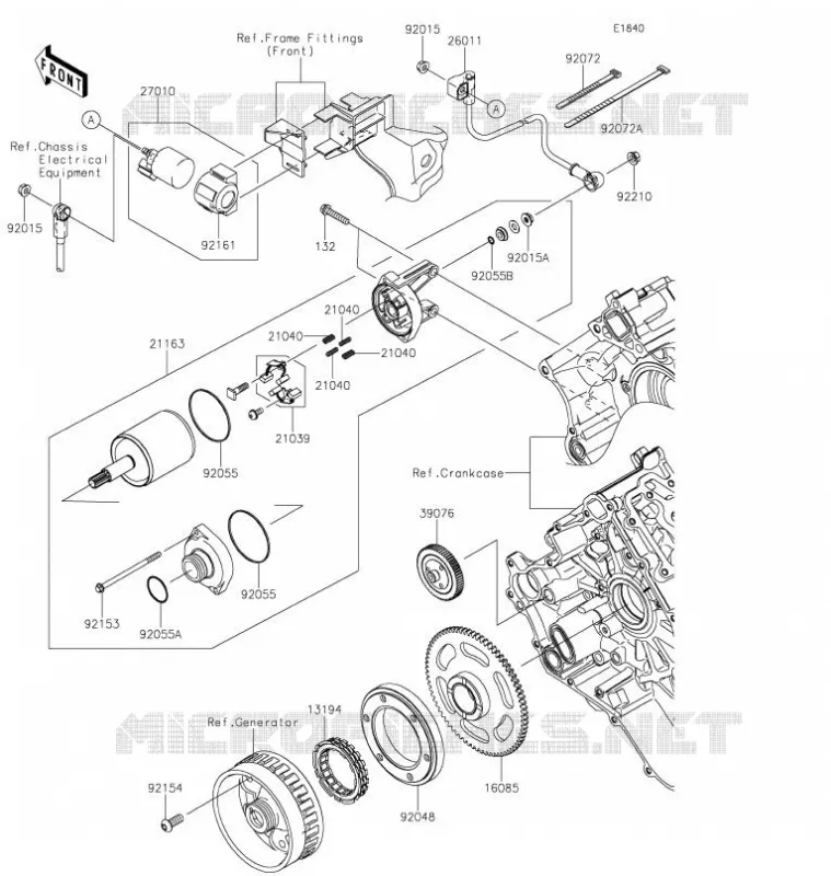 DEMARREUR Kawasaki SSV 800 2021 TERYX  KRF800HMFNN