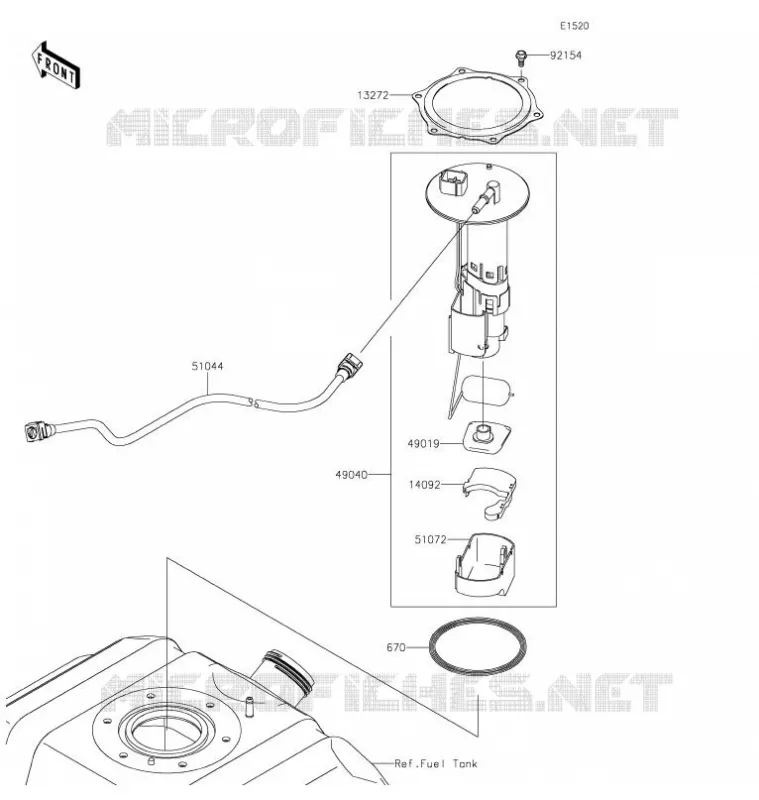 POMPE A ESSENCE Kawasaki SSV 800 2021 TERYX4  KRT800FMFNN