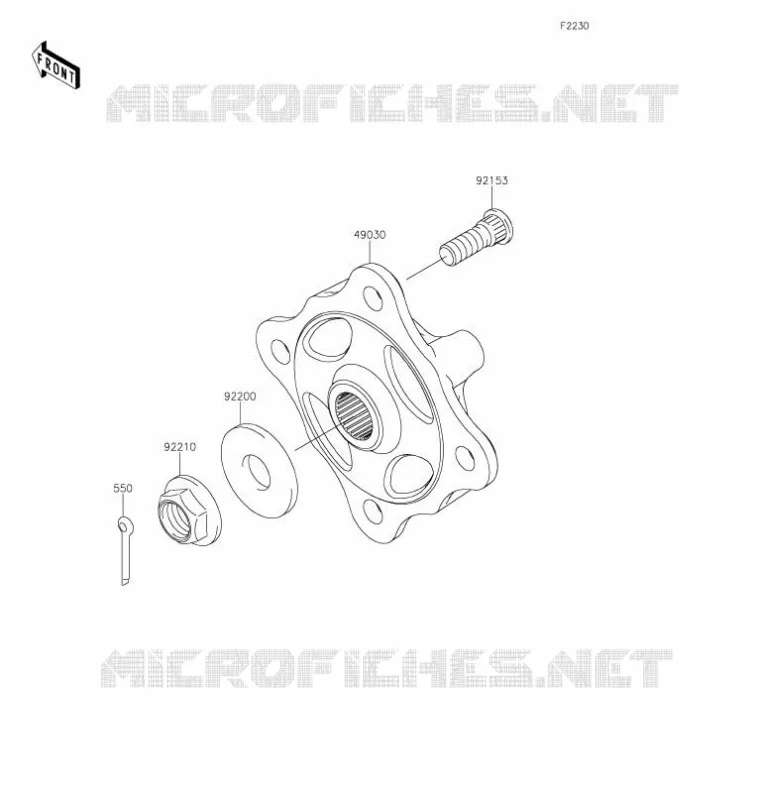 MOYEU AVANT/FREIN Kawasaki SSV 800 2021 TERYX4  KRT800GMFNN