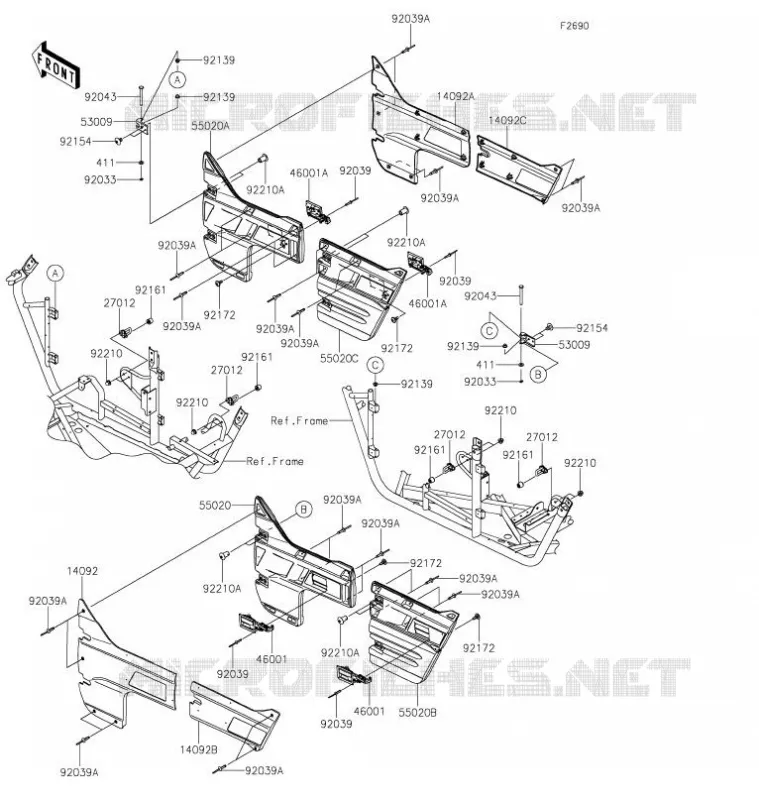 PORTE Kawasaki SSV 800 2021 TERYX4  KRT800GMFNN