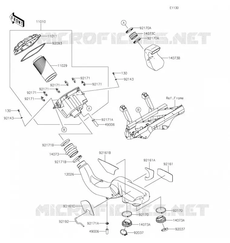 FILTRE A AIR Kawasaki SSV 800 2021 TERYX4  KRT800GMFNN