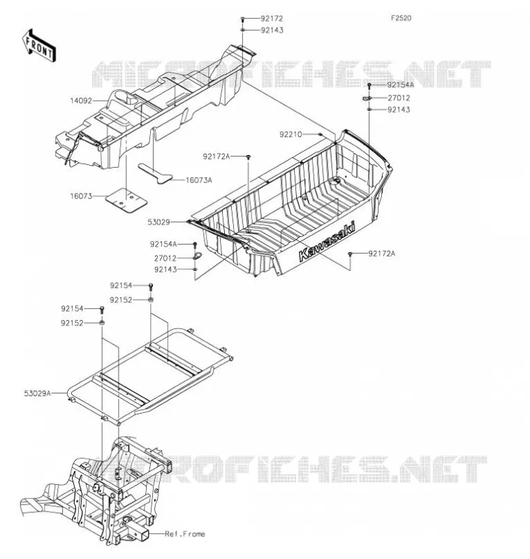 PORTE BAGAGE (S) Kawasaki SSV 800 2021 TERYX4  KRT800GMFNN