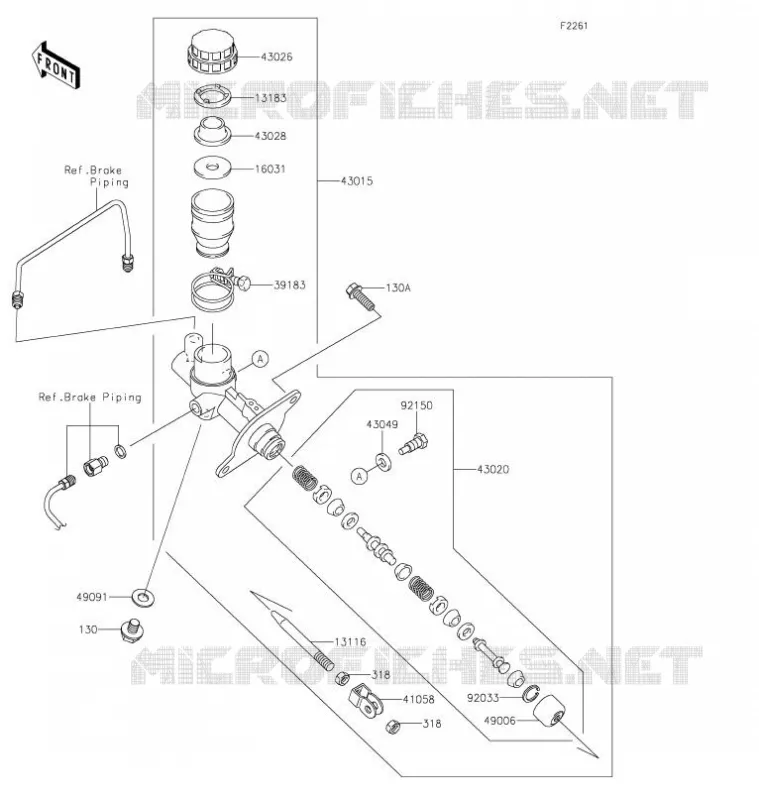 MAiTRE CYLINDRE Kawasaki SSV 800 2021 TERYX4  KRT800HMFNN