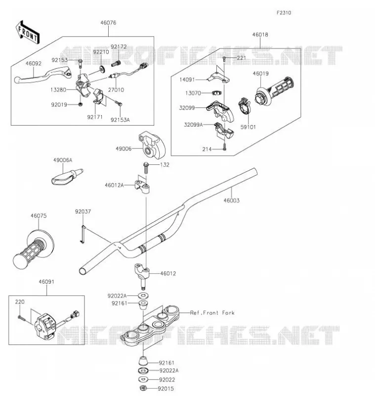 GUIDON Kawasaki TOUT-TERRAIN 140 2021 KLX140L  KLX140BMFNN