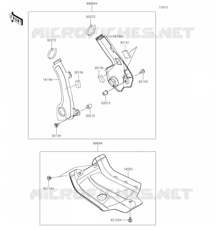 ACCESSOIRE(Frame Cover) Kawasaki TOUT-TERRAIN 230 2021 KLX230R  KLX230EMFNN