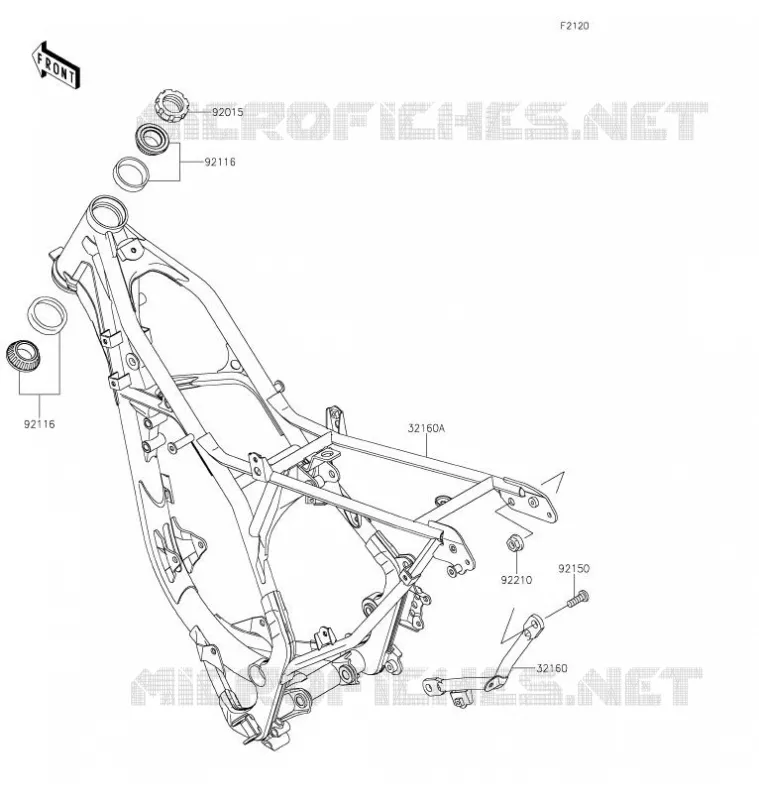 CADRE Kawasaki TOUT-TERRAIN 100 2021 KX100  KX100FMFNN