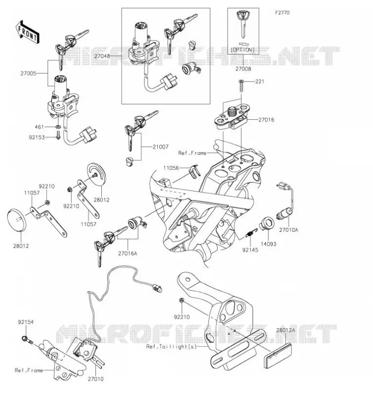 CONTACTEUR Kawasaki MOTOS 800 2021 W800  EJ800JMFNN
