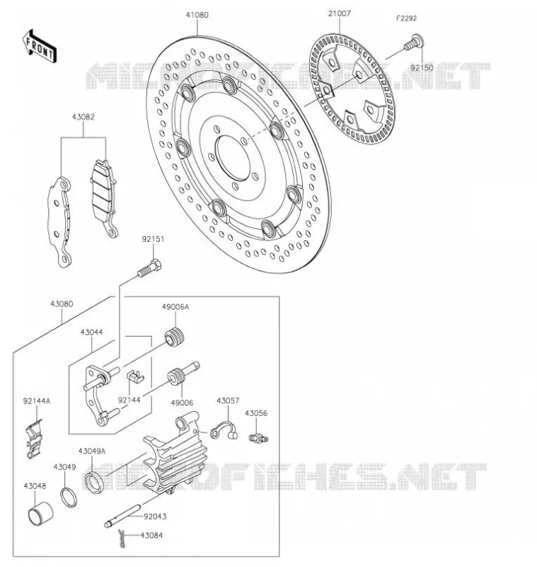 FREIN AVANT Kawasaki MOTOS 800 2021 W800  EJ800JMFNN