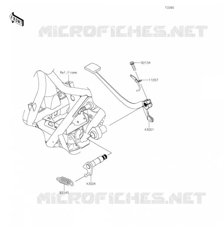 PEDALE DE FREIN Kawasaki MOTOS 800 2021 W800  EJ800JMFNN