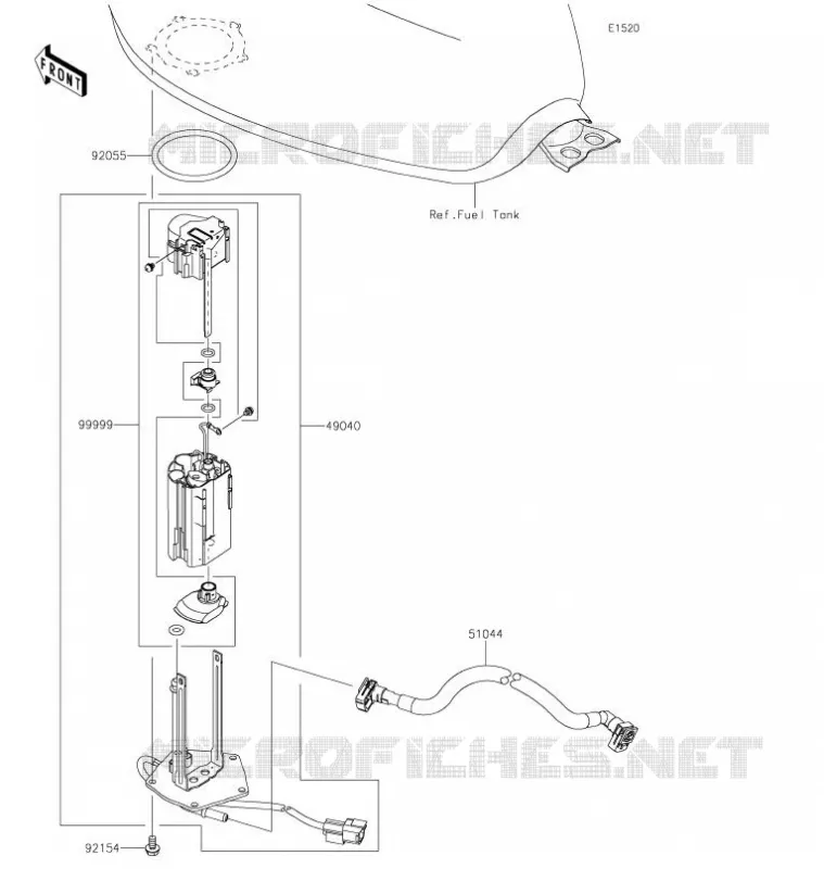 POMPE A ESSENCE Kawasaki MOTOS 800 2021 W800  EJ800JMFNN