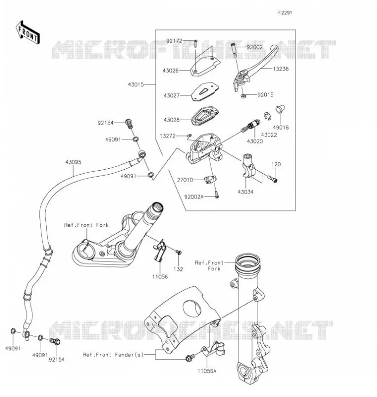MAITRE CYLINDRE AV Kawasaki MOTOS 650 2022 VULCAN S  EN650CNFAL