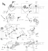 CONTACTEUR SERRURE/R&Eacute;FLECTEUR pour Kawasaki VULCAN S 2022