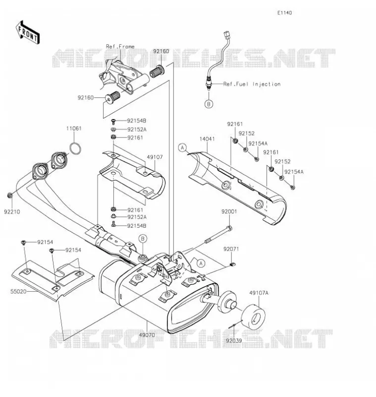 &Eacute;CHAPPEMENT Kawasaki MOTOS 650 2022 VULCAN S  EN650DNFAL